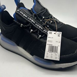 ADIDAS NMD_R1 V3 Sneaker Shoes HQ9838 NMD Black‎ Royal Blue Men 10.5 New in Box